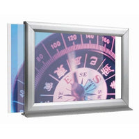 11" X 8.5" COUNTERTOP SLIDE-IN ALUMINUM SIGN FRAME, SILVER - Braeside Displays