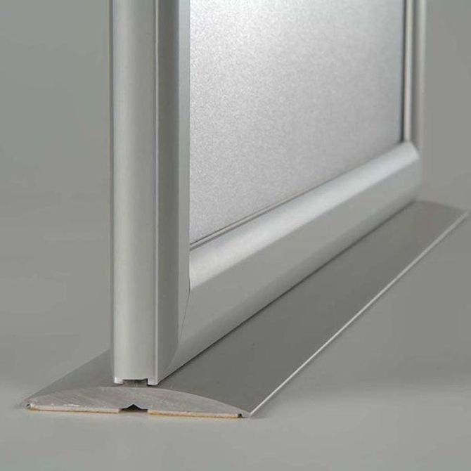 11" X 8.5" COUNTERTOP SLIDE-IN ALUMINUM SIGN FRAME, SILVER - Braeside Displays