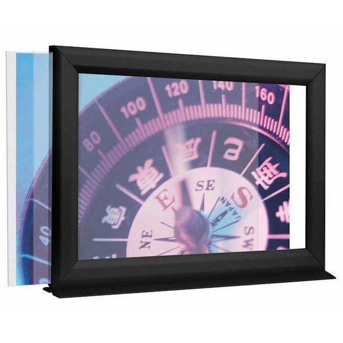 17" X 11" COUNTERTOP SLIDE-IN ALUMINUM SIGN FRAME, BLACK - Braeside Displays