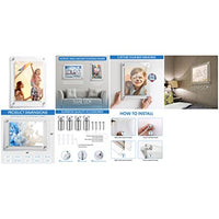 Displaybug Acrylic Frame – Standoff Floating Frame for Photos, Diplomas, Certificates, Posters – Modern and Minimalist Acrylic Picture Frame for Home and Office – Portrait or Landscape - Braeside