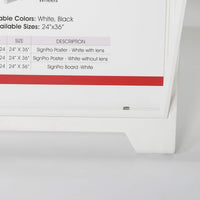 24" x 36" Double-Sided StreetPro Sidewalk Sign, With Open Frame, White - Braeside