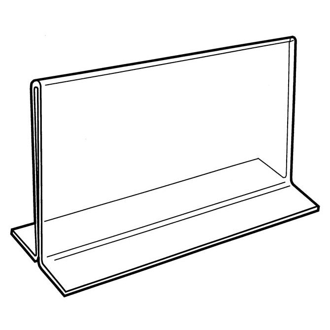 7" X 5" ACRYLIC BOTTOM LOADING DOUBLE SIDED SIGN HOLDER - Braeside Displays