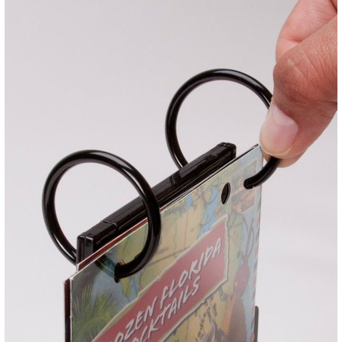 TABLETOP MENU FLIP CHART, NARROW RING - Braeside Displays